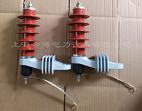 氧化鋅避雷器HY5WS-17/50帶脫離器支架高壓（yā）10KV矽橡膠材料